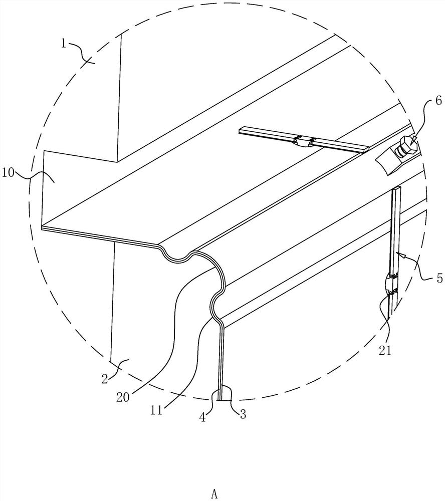 Waterproof structure of roof parapet wall and construction method of waterproof structure