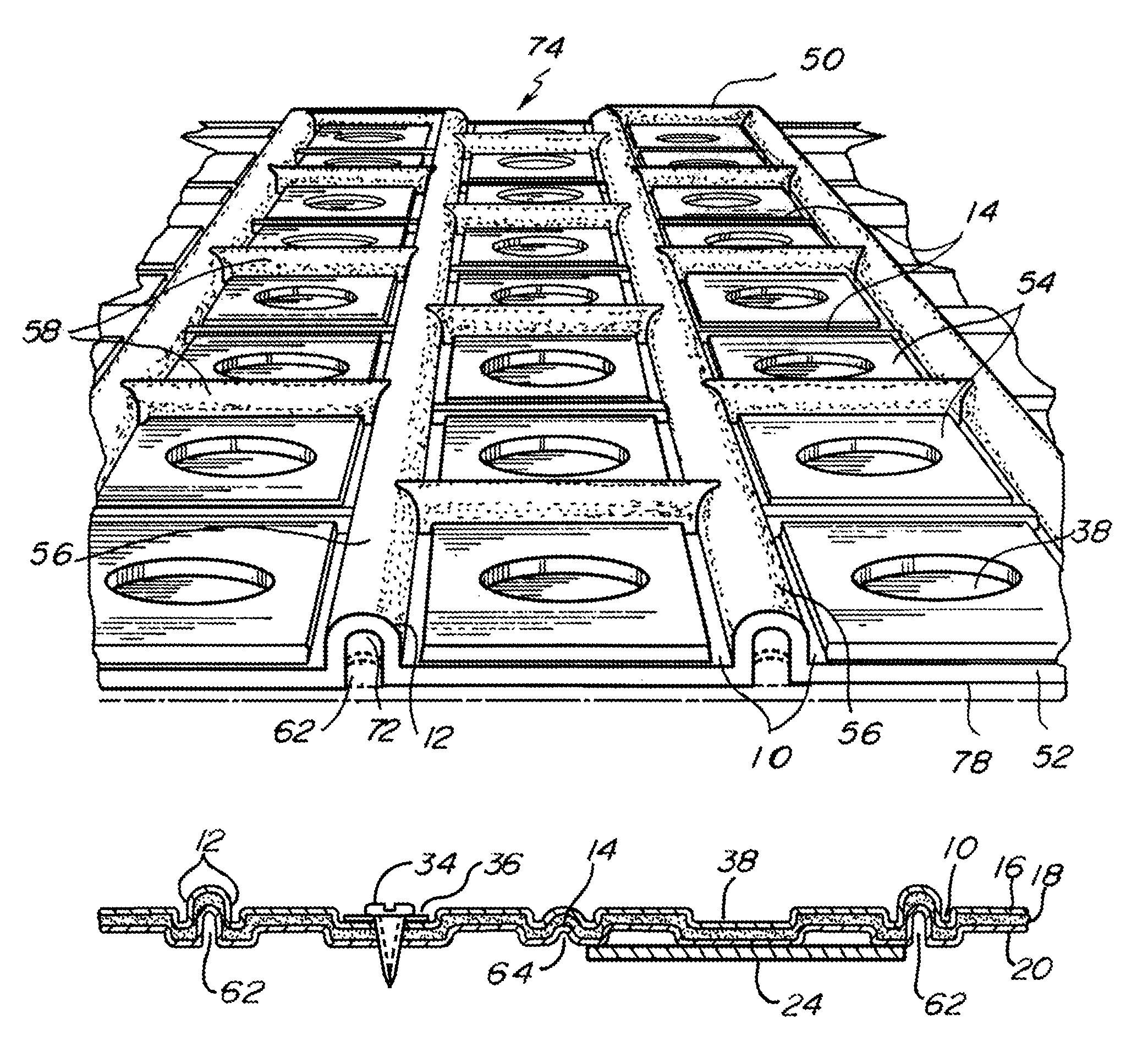 Thermoplastic liner for casting textures and objects into poured wall