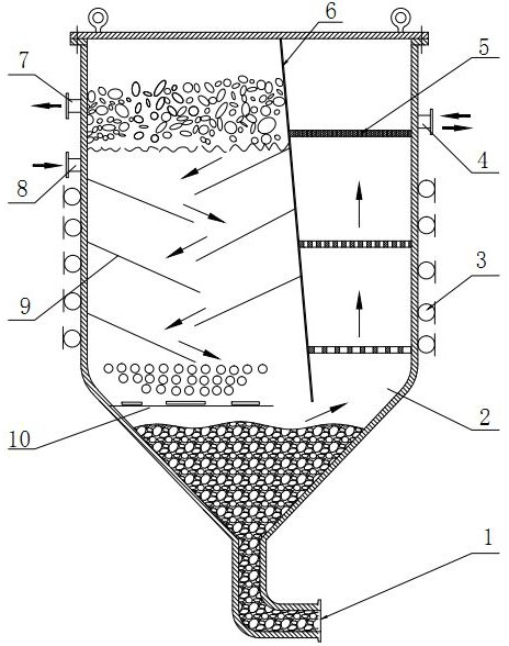 Method and device for continuously separating oil-water slag without dismantling and cleaning