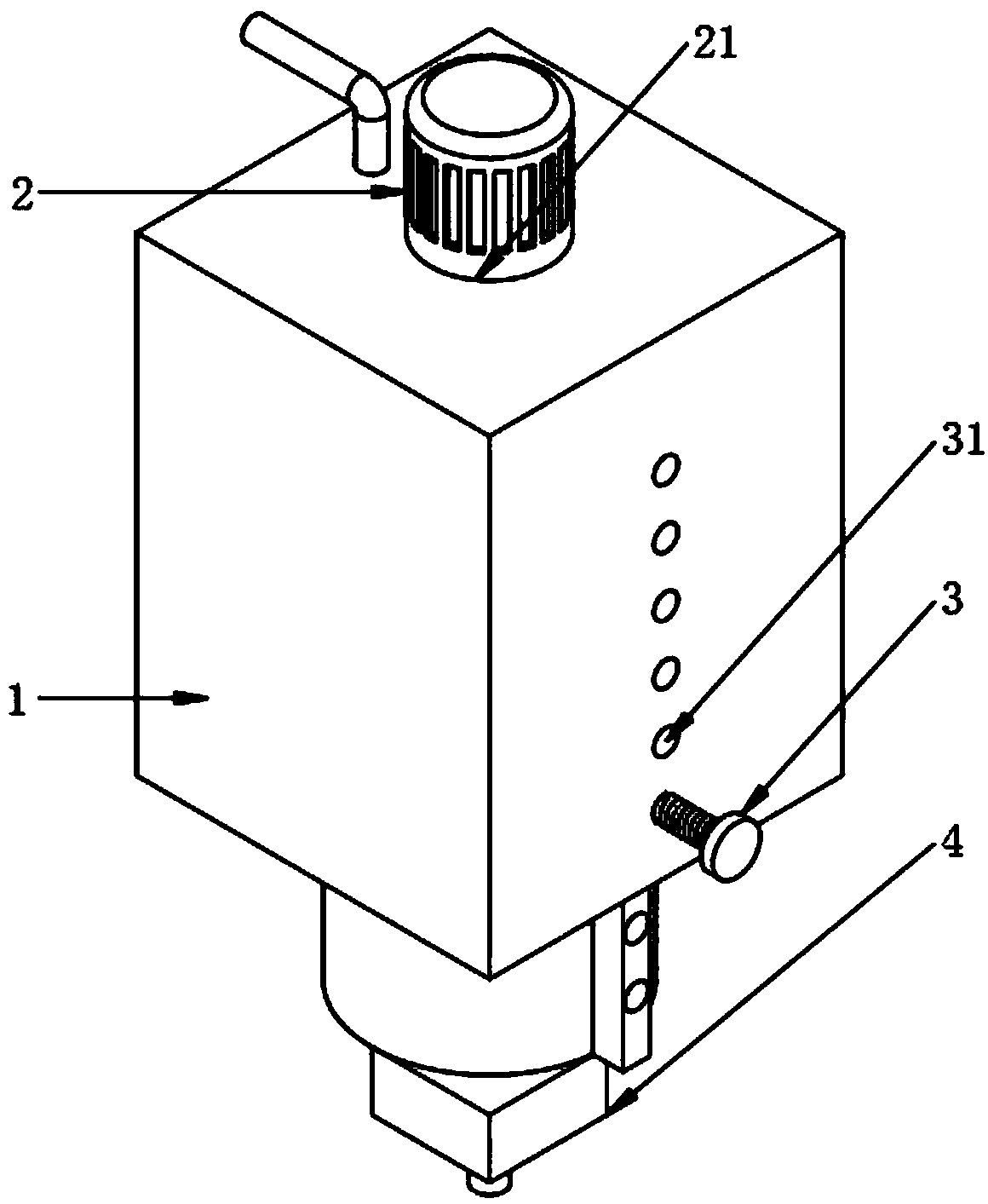 Coating stirring device for bags and suitcases production