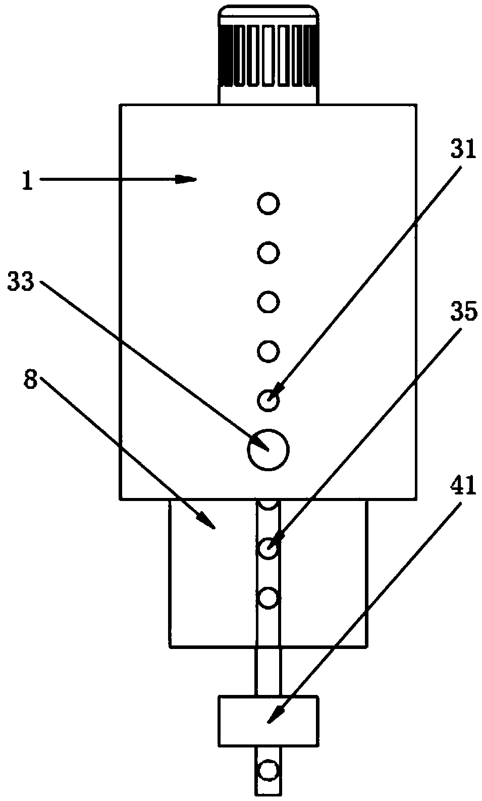 Coating stirring device for bags and suitcases production