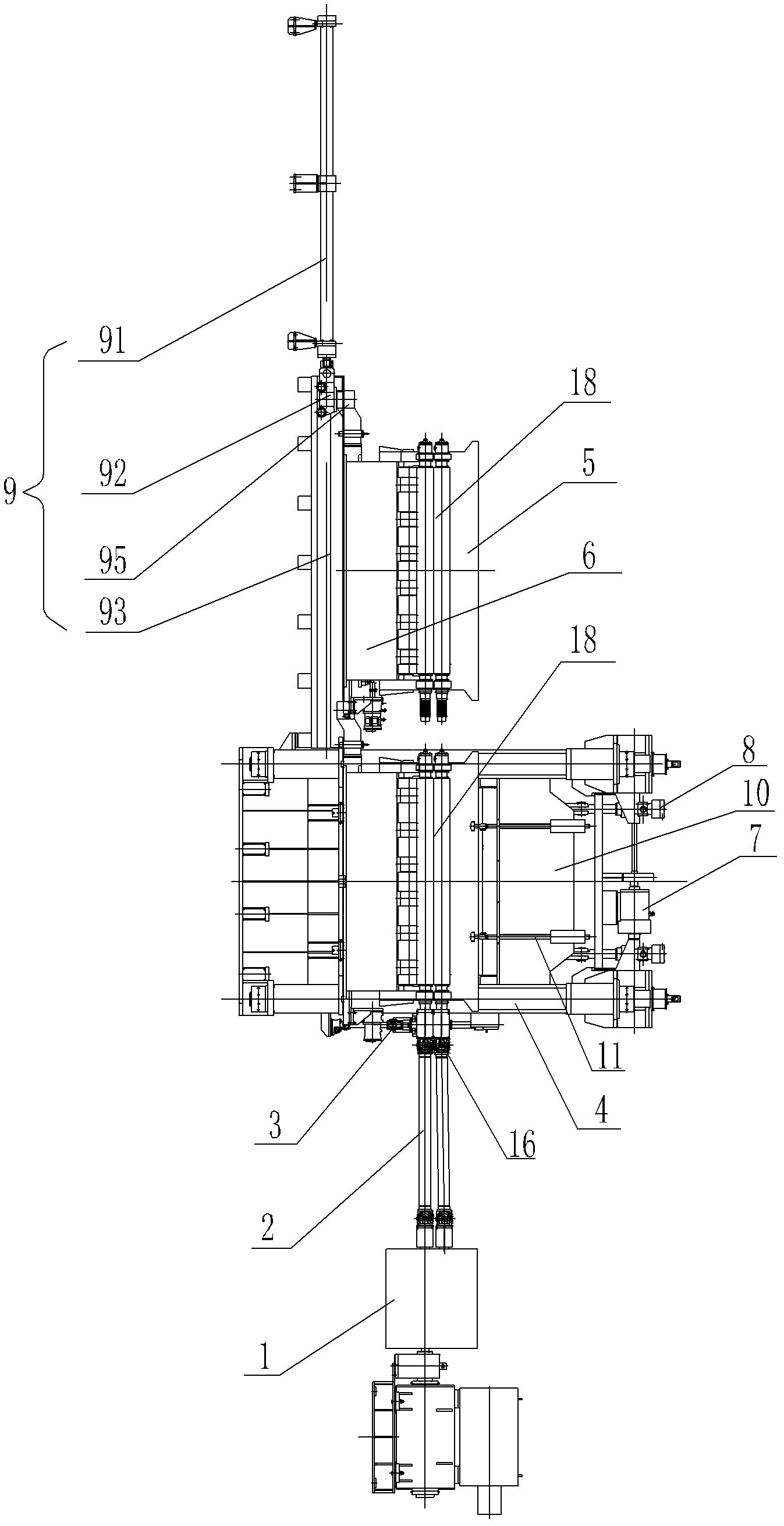 Multi-roll straightening machine