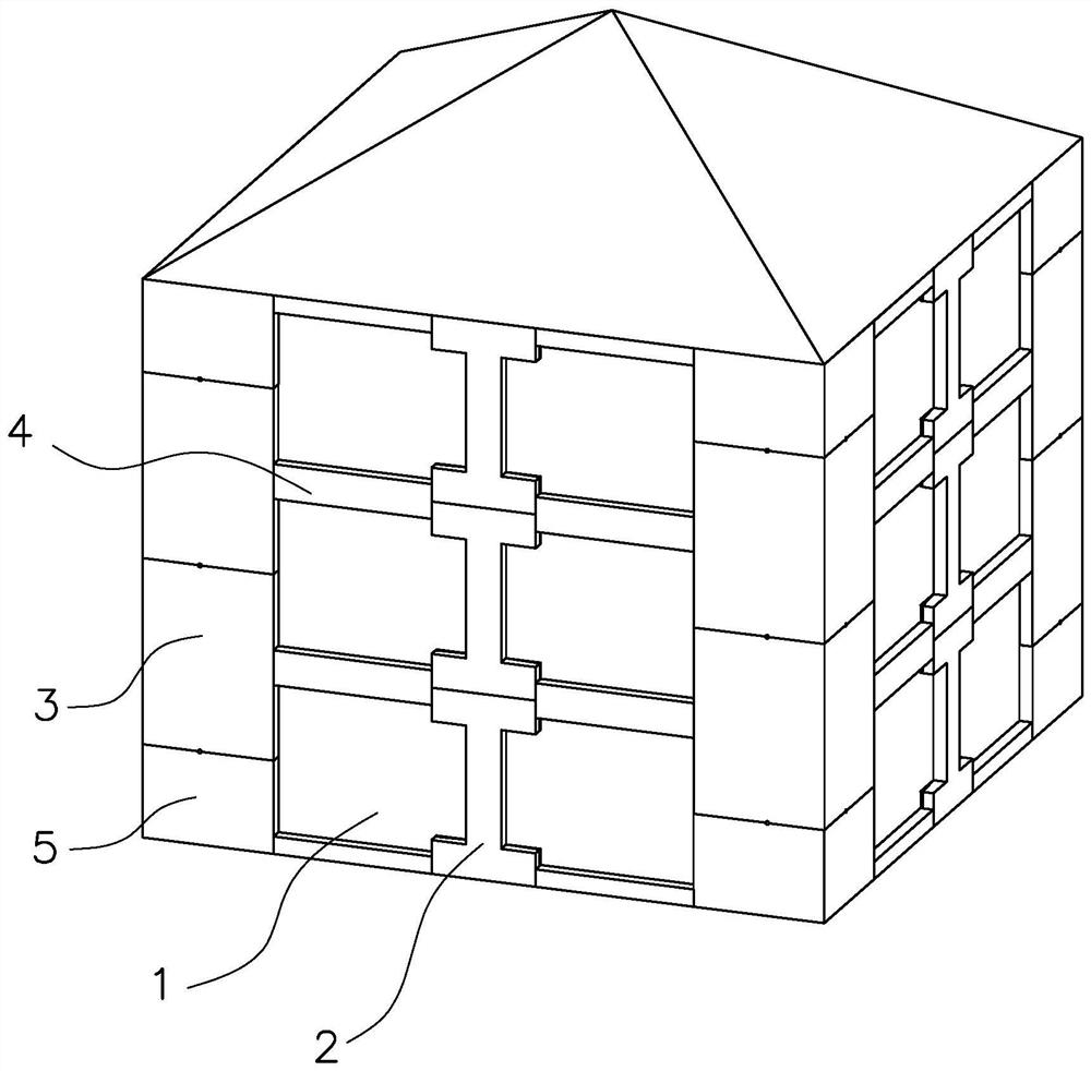 A prefabricated building glass curtain wall