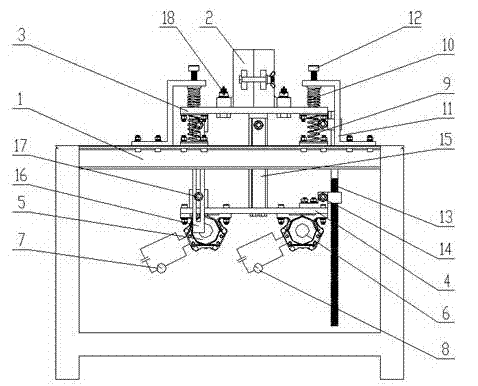 Vibrational casting experimental device