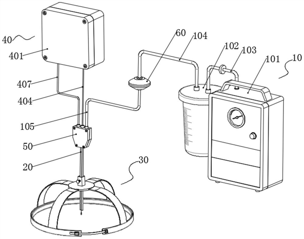 Drainage device for neurosurgery operation