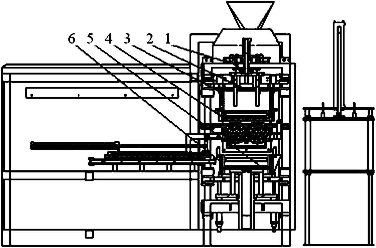 A lower sand box of a horizontal boxless molding machine