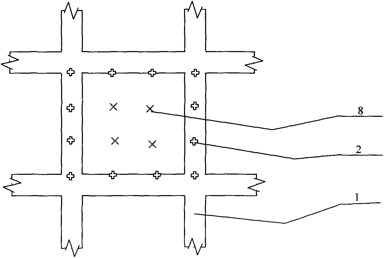 Method for connecting external scaffold with wall for large-span and ultra-story-height structures