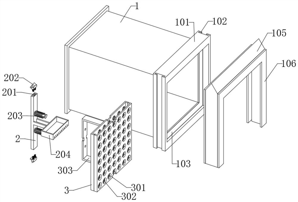 Rainproof, moistureproof and dustproof air duct structure for power distribution cabinet and using method thereof