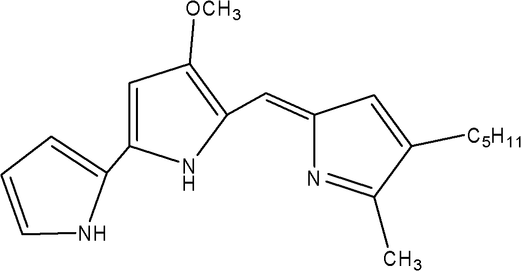 Method for dyeing wool fabric by using bacterial dye of prodigiosin