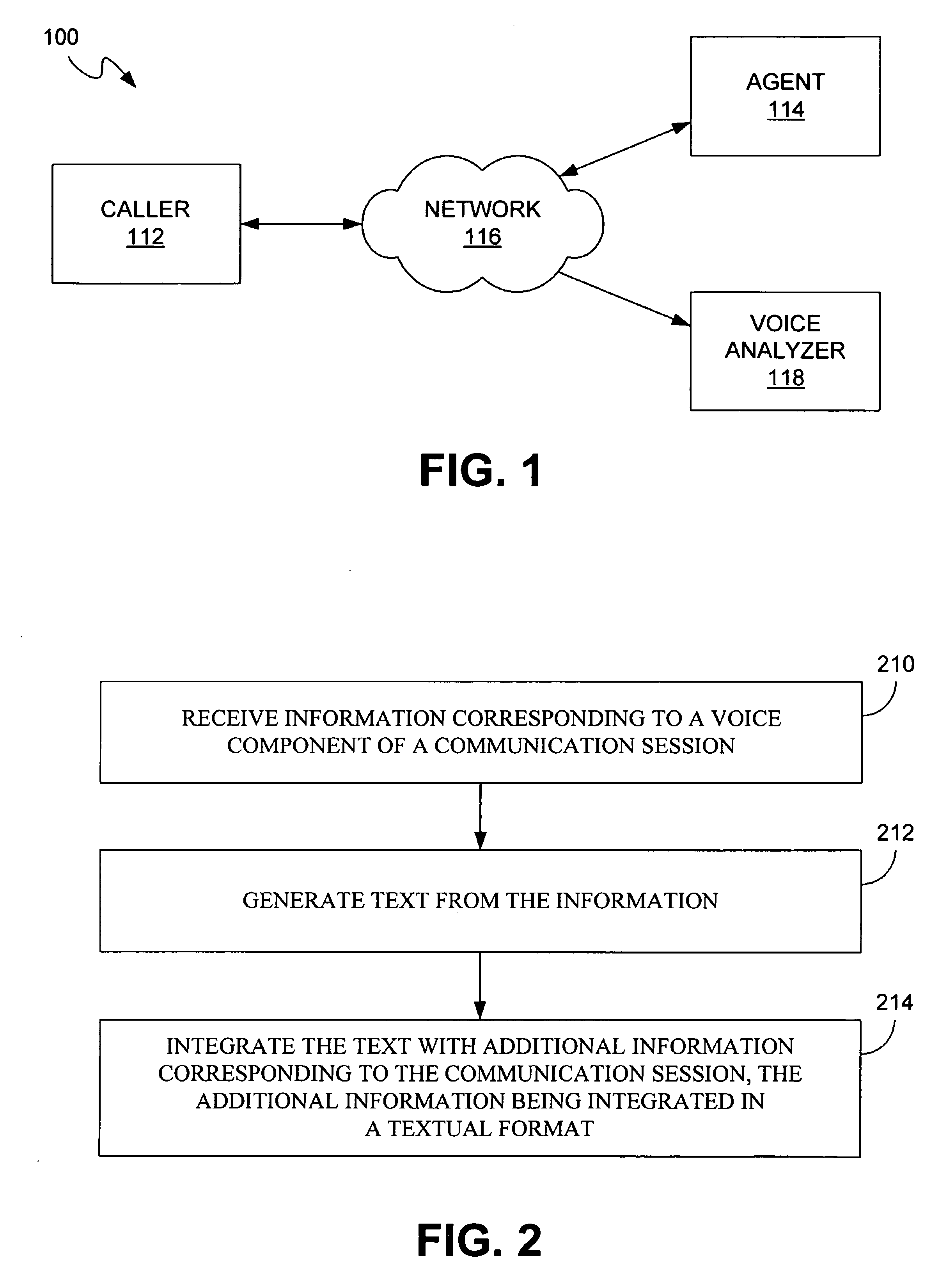 Analyzing audio components and generating text with integrated additional session information