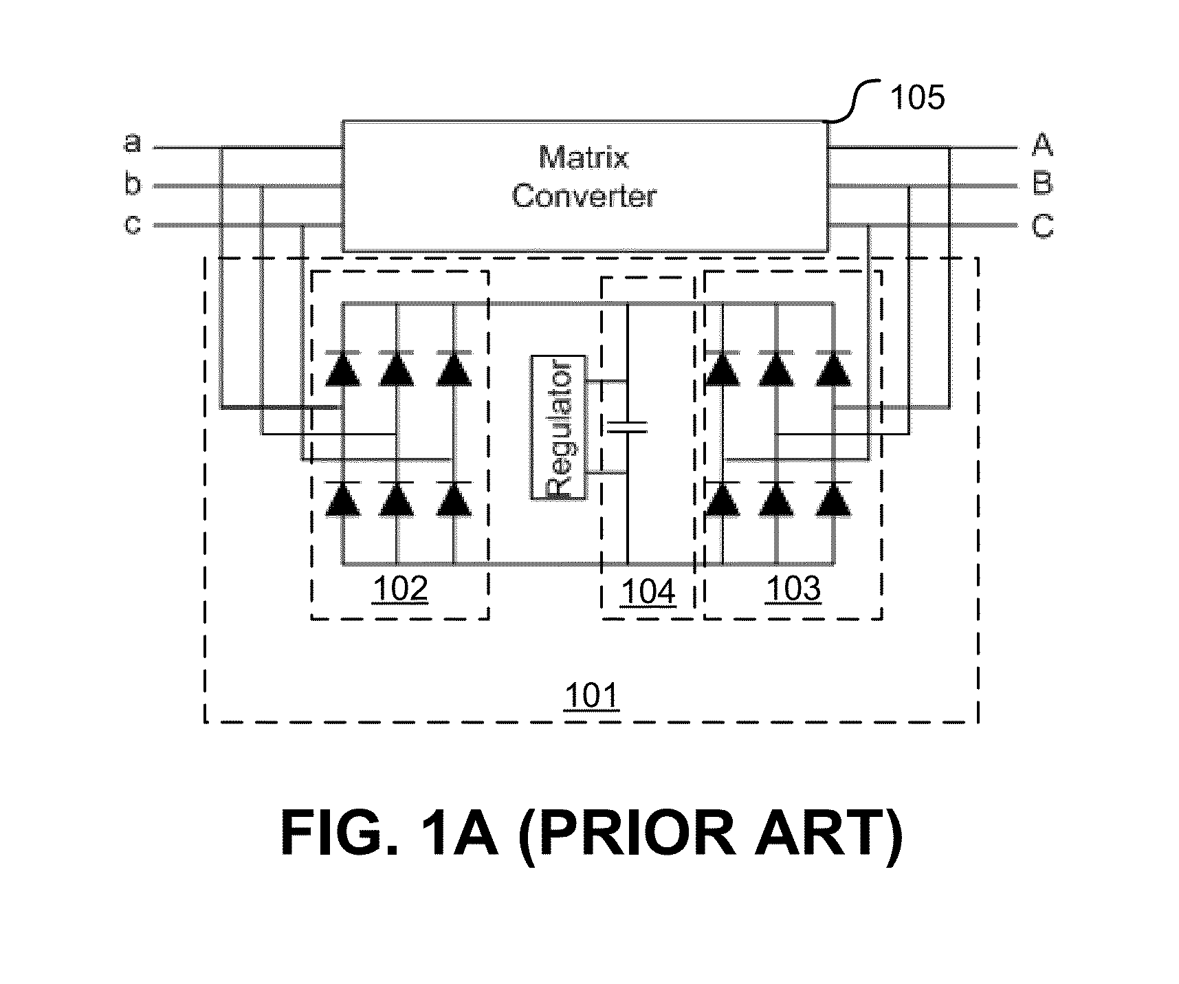 Active ac snubber for direct ac/ac power converters