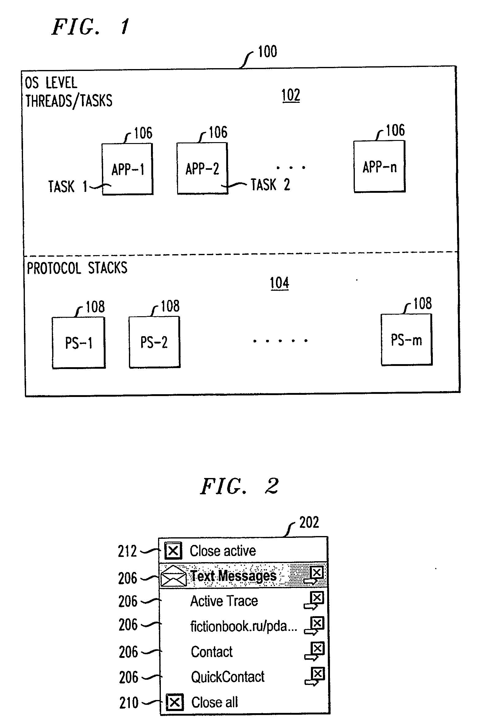 Application switching in a single threaded architecture for devices