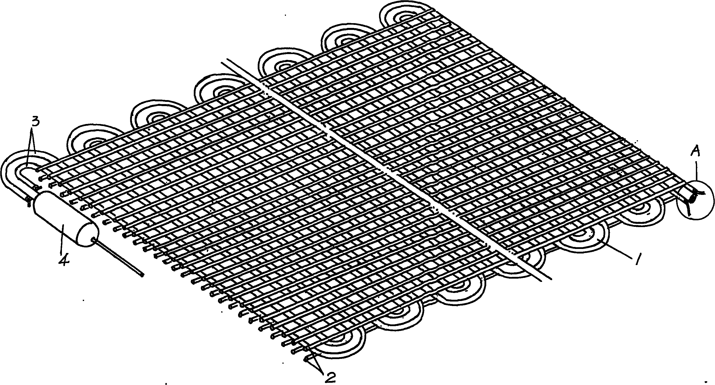 Wire-and-tube evaporator