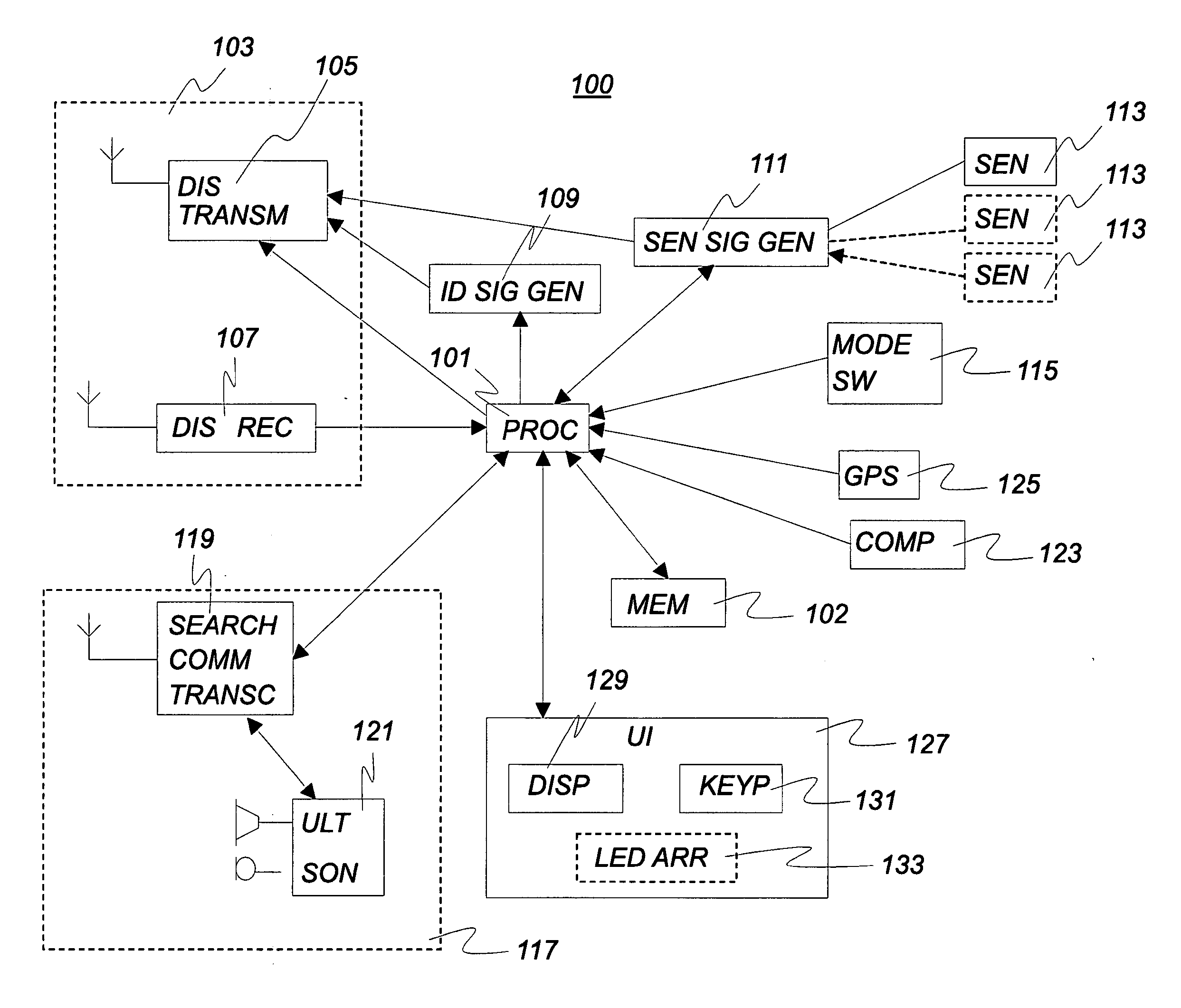 Portable rescue device and a method for locating such a device