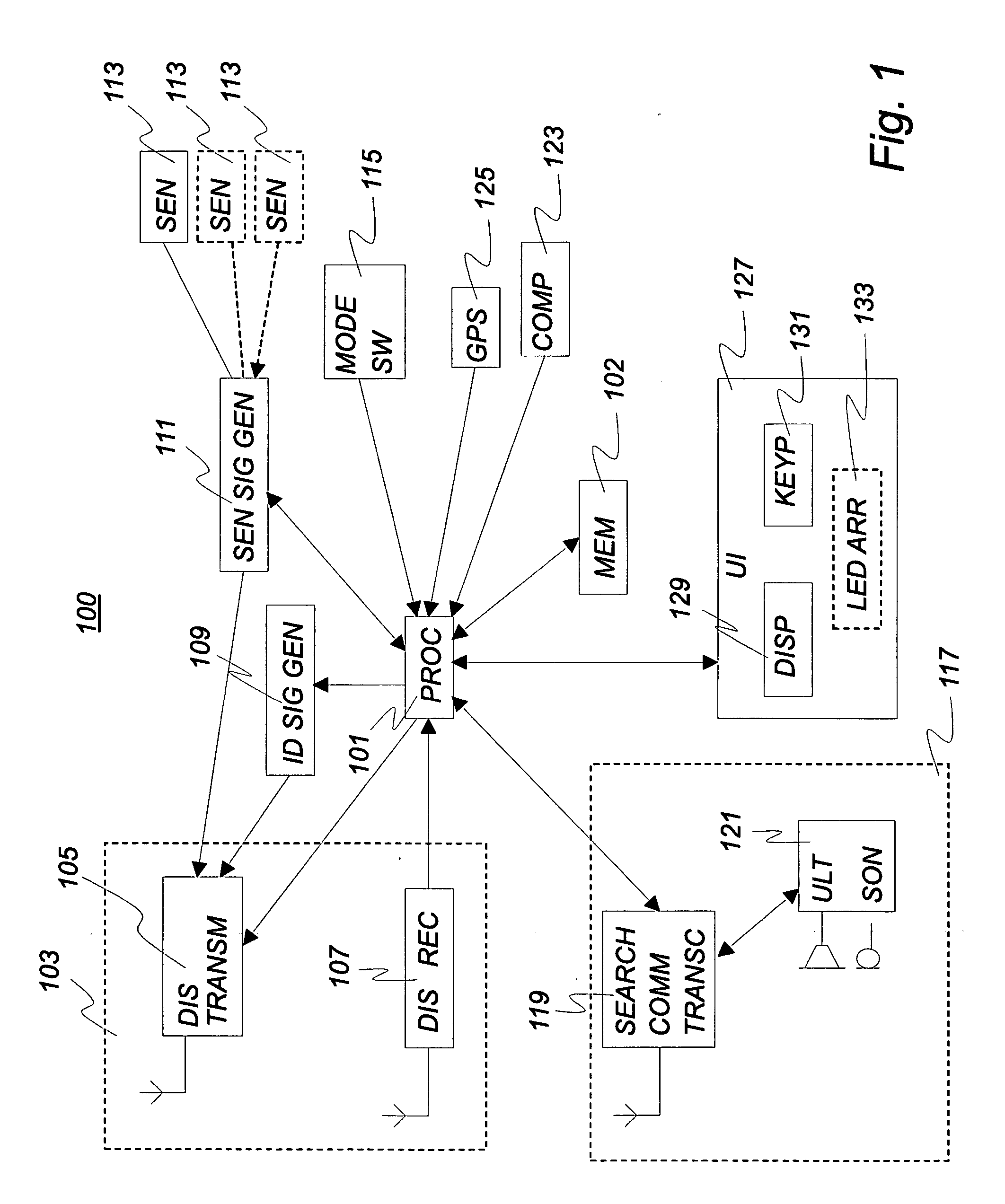 Portable rescue device and a method for locating such a device