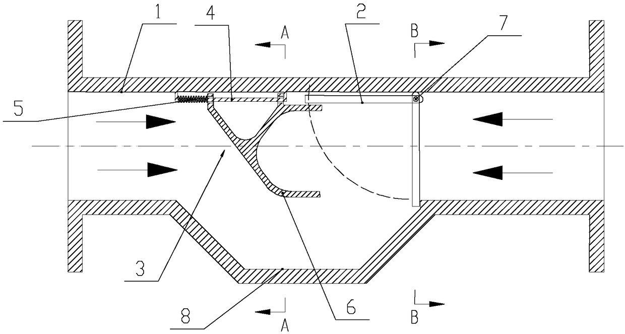 Passive fast automatic shut-off valve inducting shock wave