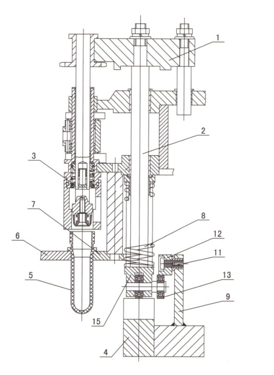 Forcible blank bottle loading device for plastic bottle blowing machine