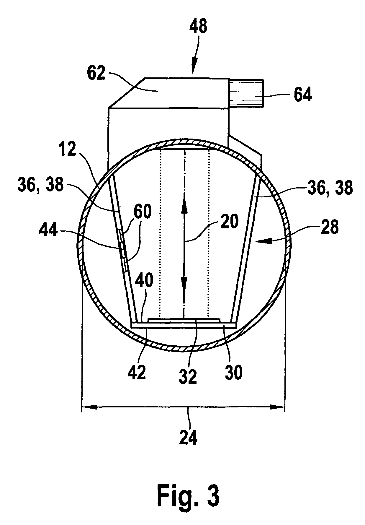 Ultrasonic measuring unit having integrated humidity analysis