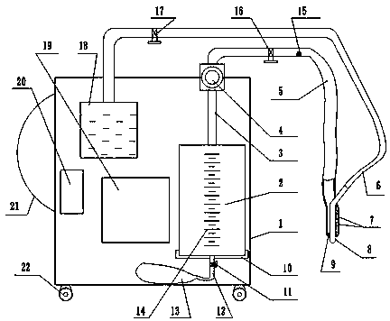 Gastric lavage vomiting inducing device for gastroenterology department