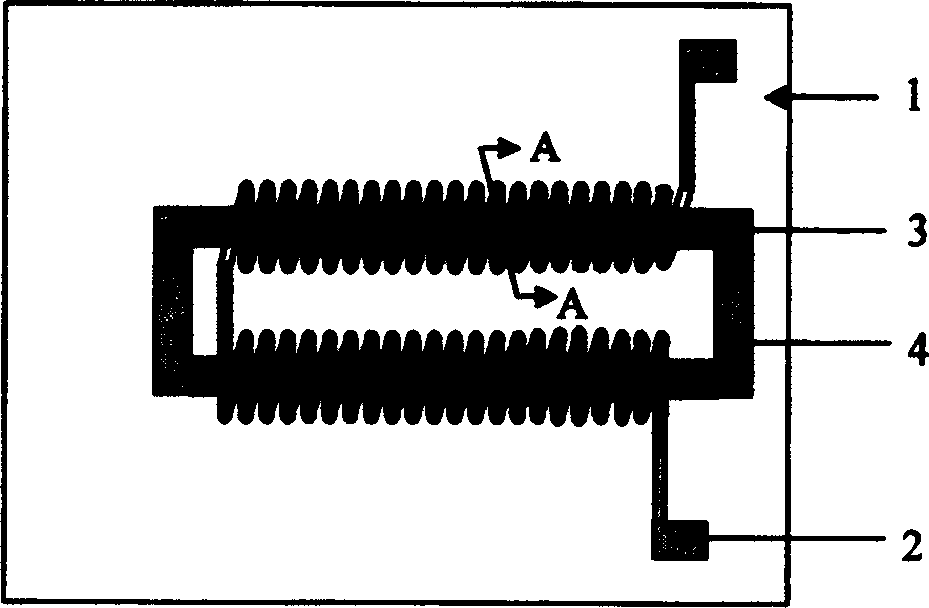 Prepn. process for magnetic core solenoidal microinduction element of micro-electromechanical system