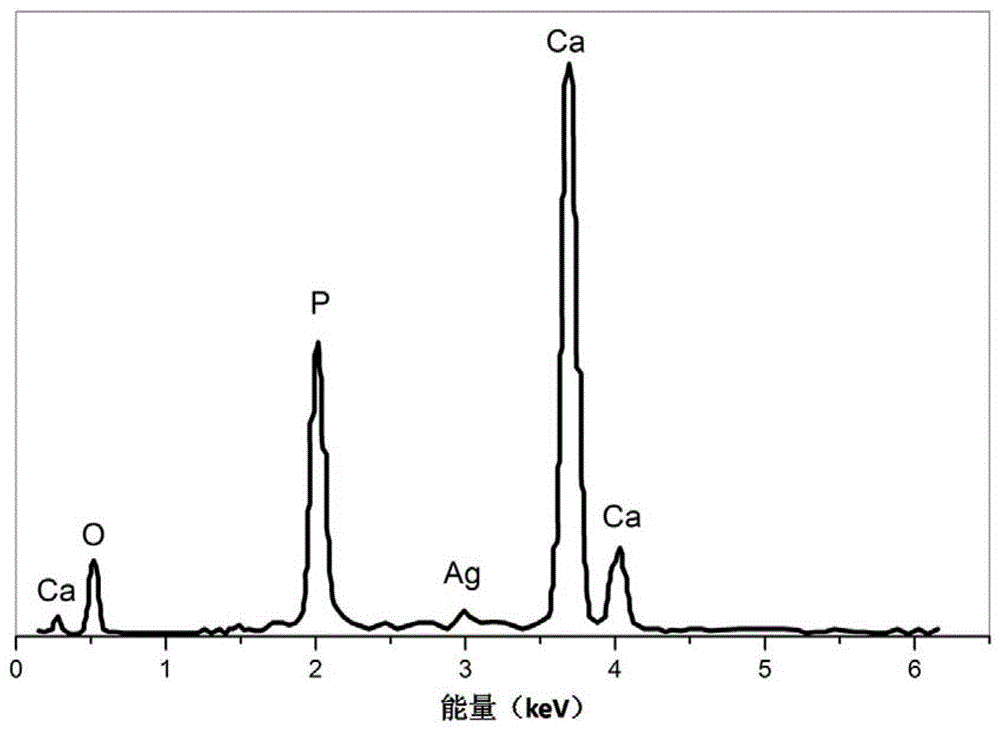 Method for preparing silver-containing calcium phosphate