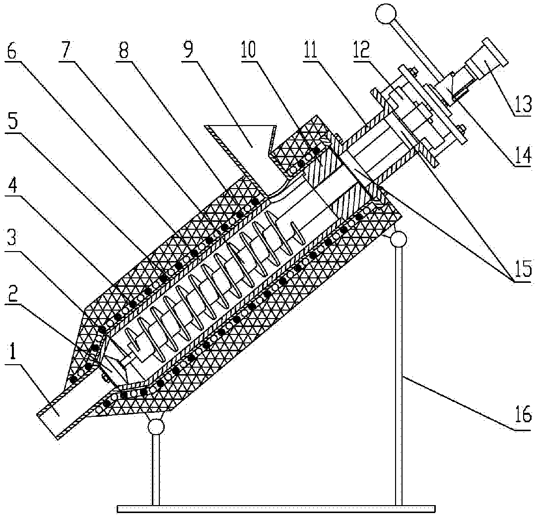 Light alloy semi-solid slurry preparation device