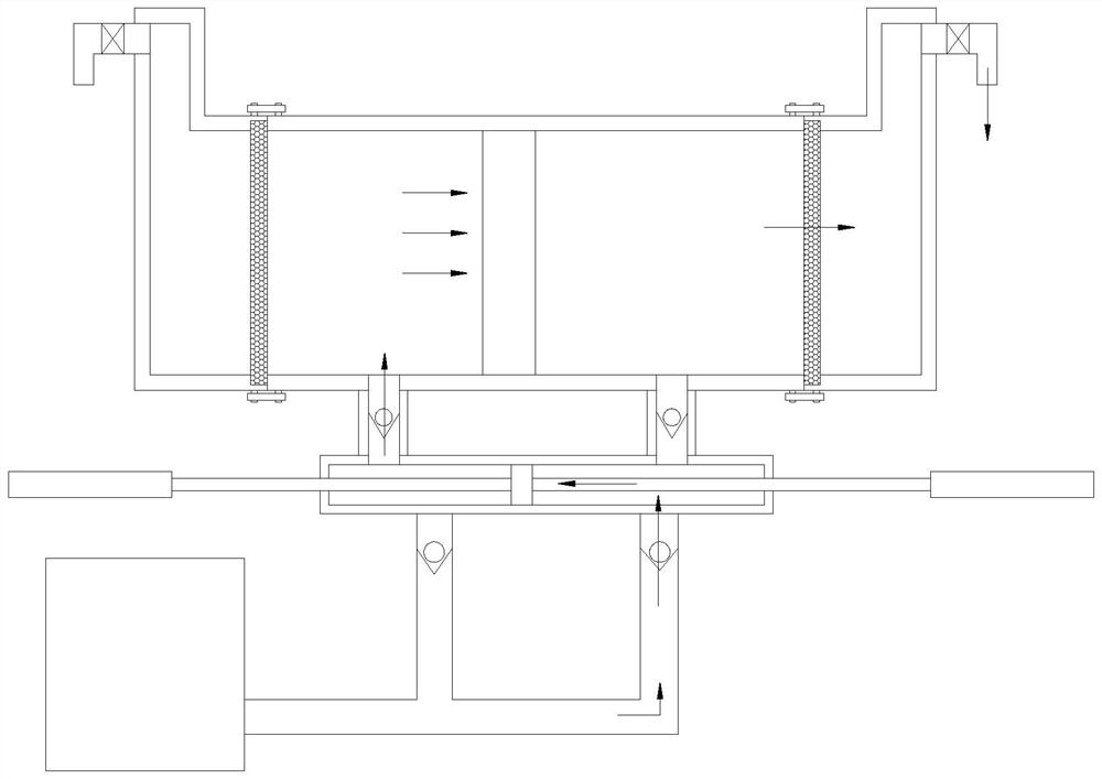 Edible oil filtering device based on Pascal's law