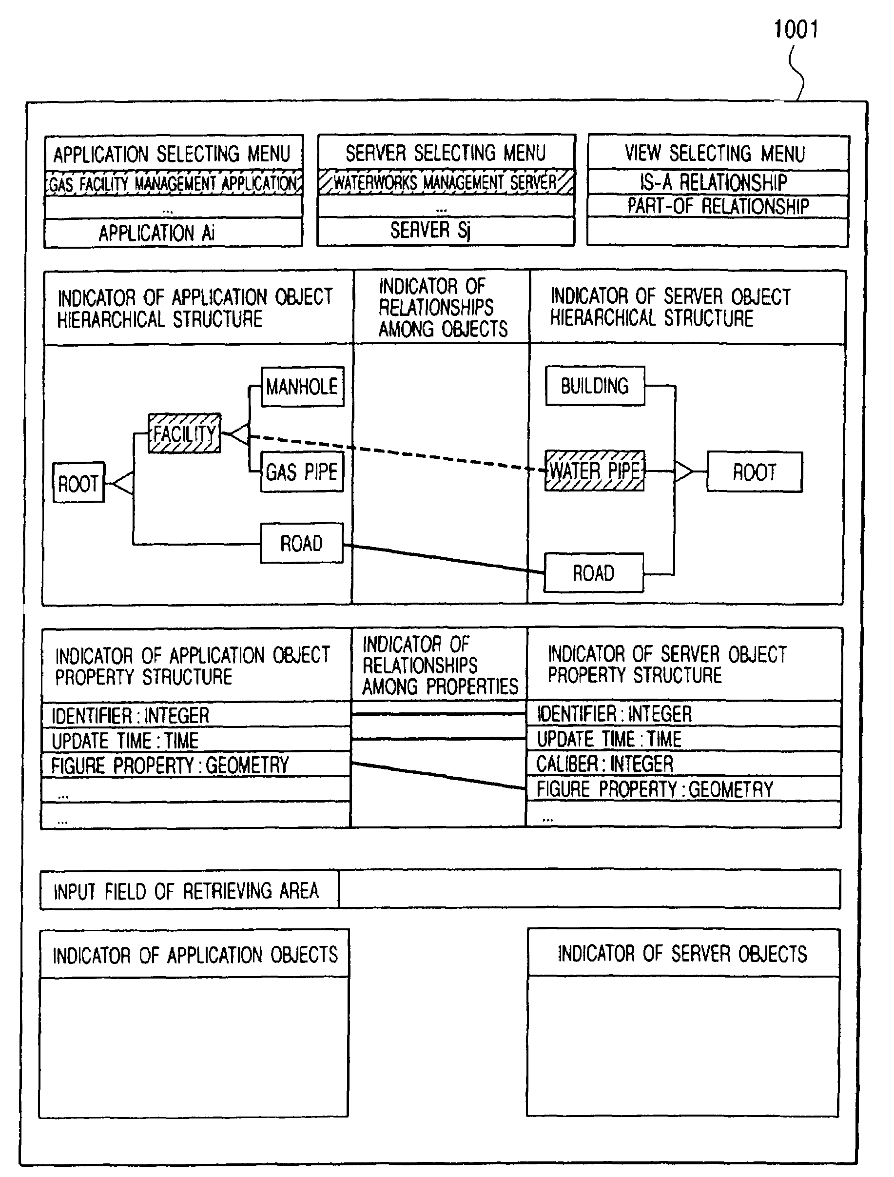 Display method of spatial data relationships