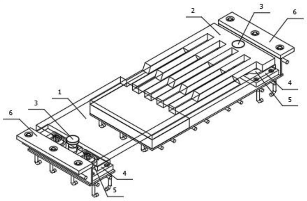 Simply supported bridge expansion device with two ends capable of rotating in multiple directions and mounting method