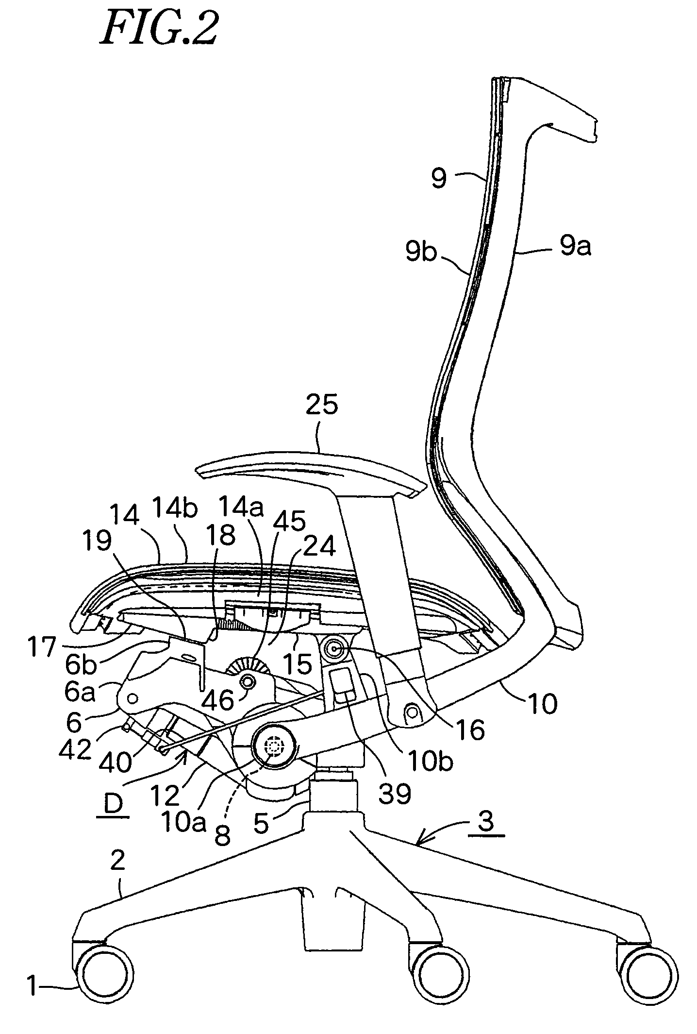 Backrest-tilting device