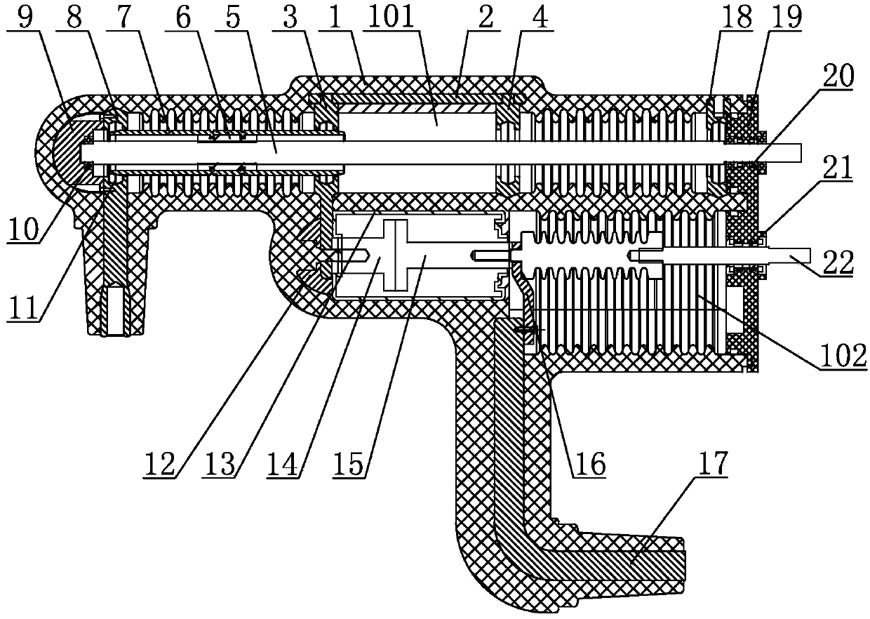 Combined solid encapsulated pole and working principle thereof