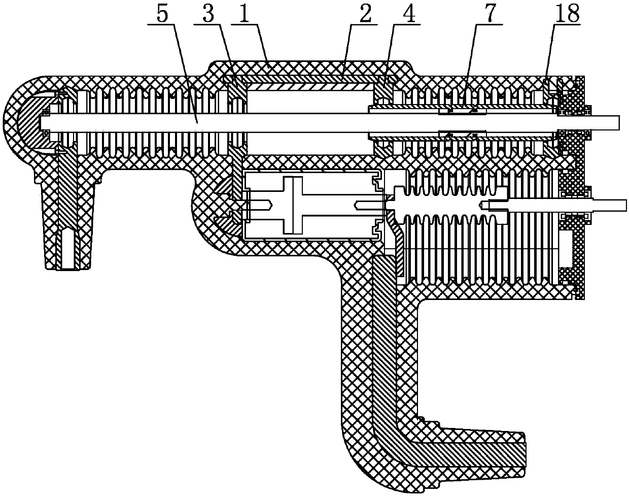 Combined solid encapsulated pole and working principle thereof