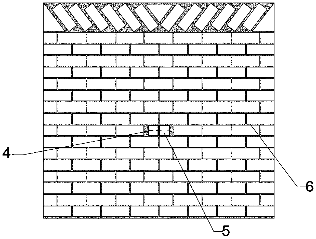 Masonry slotting-free construction method and structure for wired pipe mounting