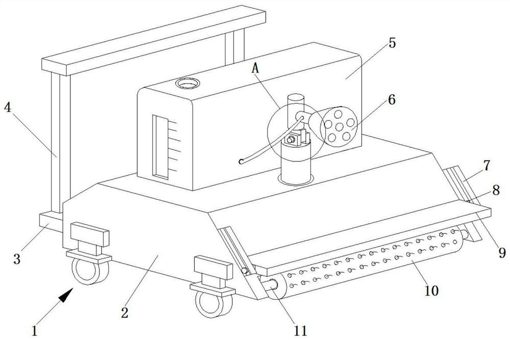 Live pig breeding excrement cleaning device