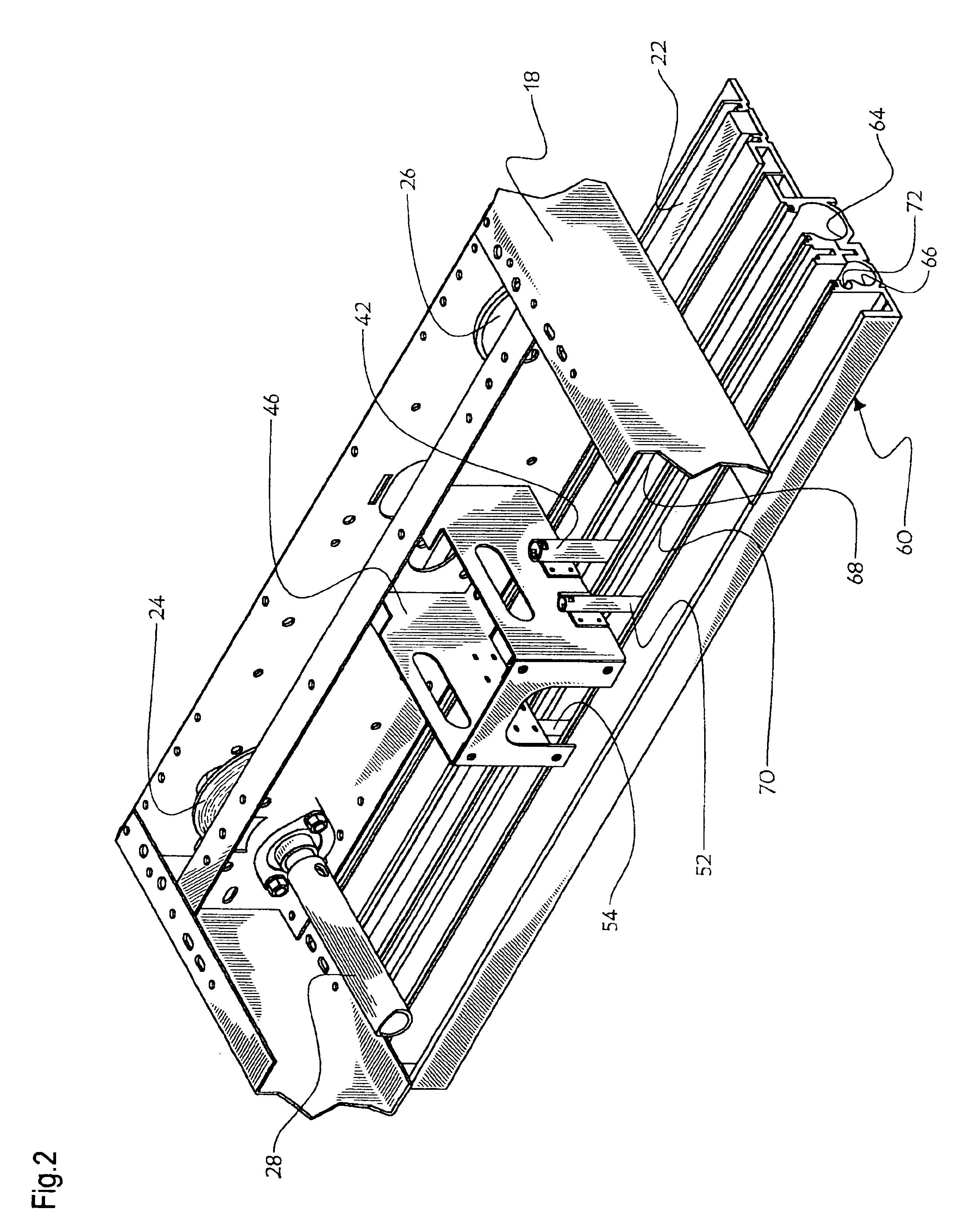 Ground embedded wire tracks for a shelving system having mobile shelf units