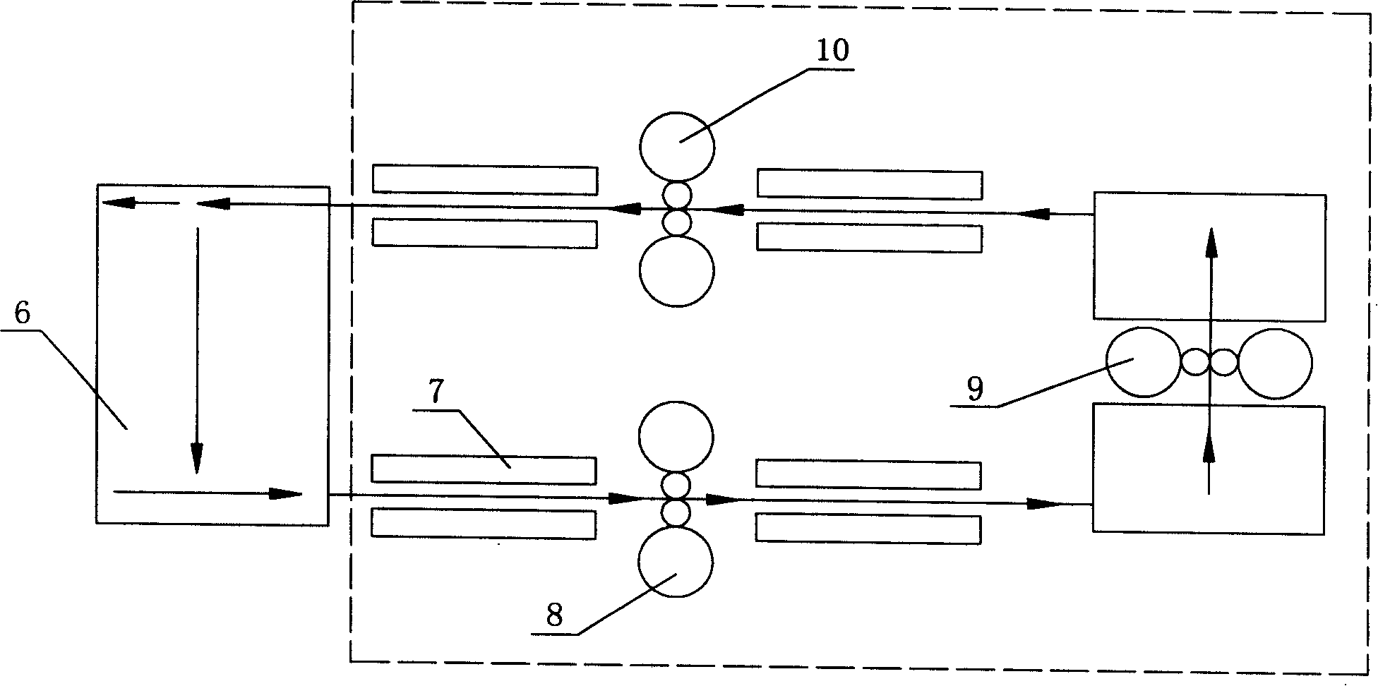 Rolling controlling method and device for double-roller continuous casting magnesium alloy sheet