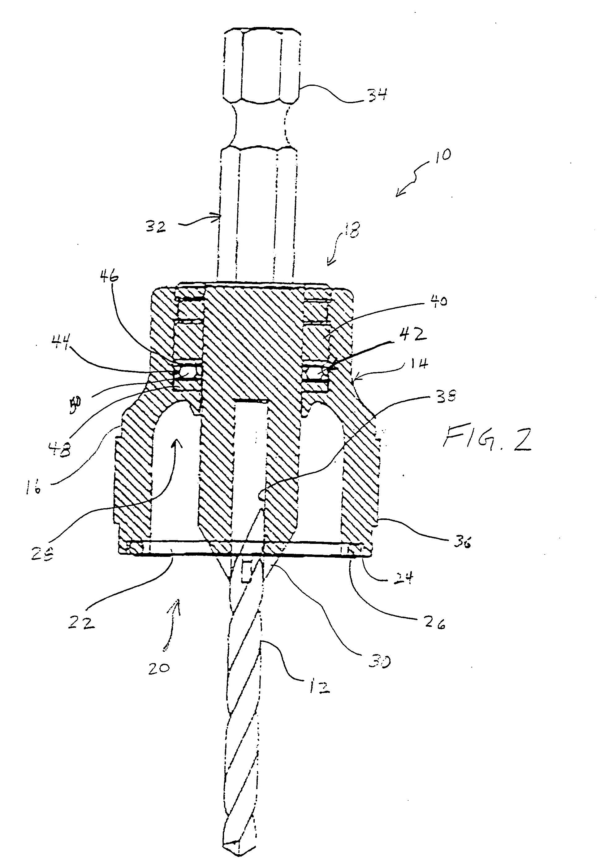 Depth limiting device and hole forming apparatus containing the same