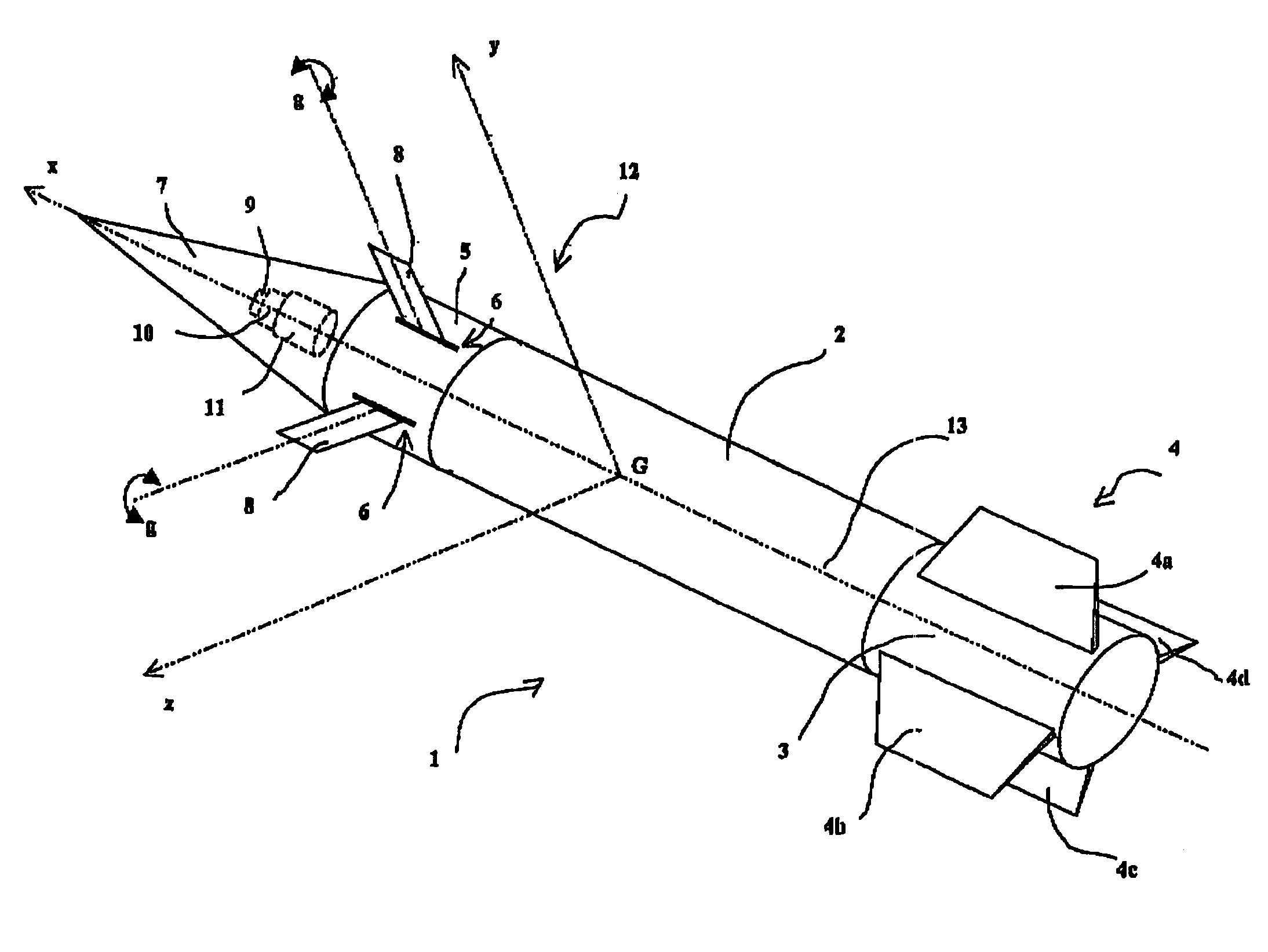 Process to control the trajectory of a spinning projectile