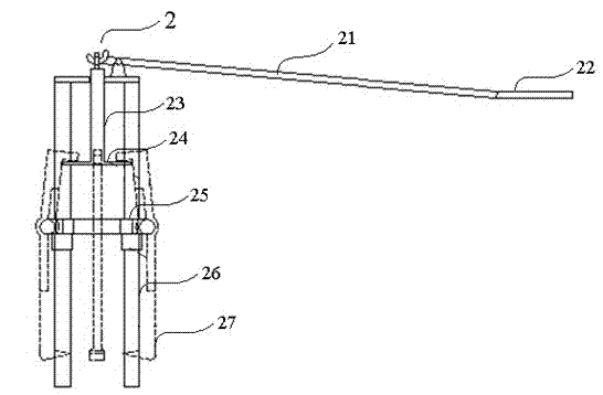 A portable bamboo or tree bamboo cleaning machine