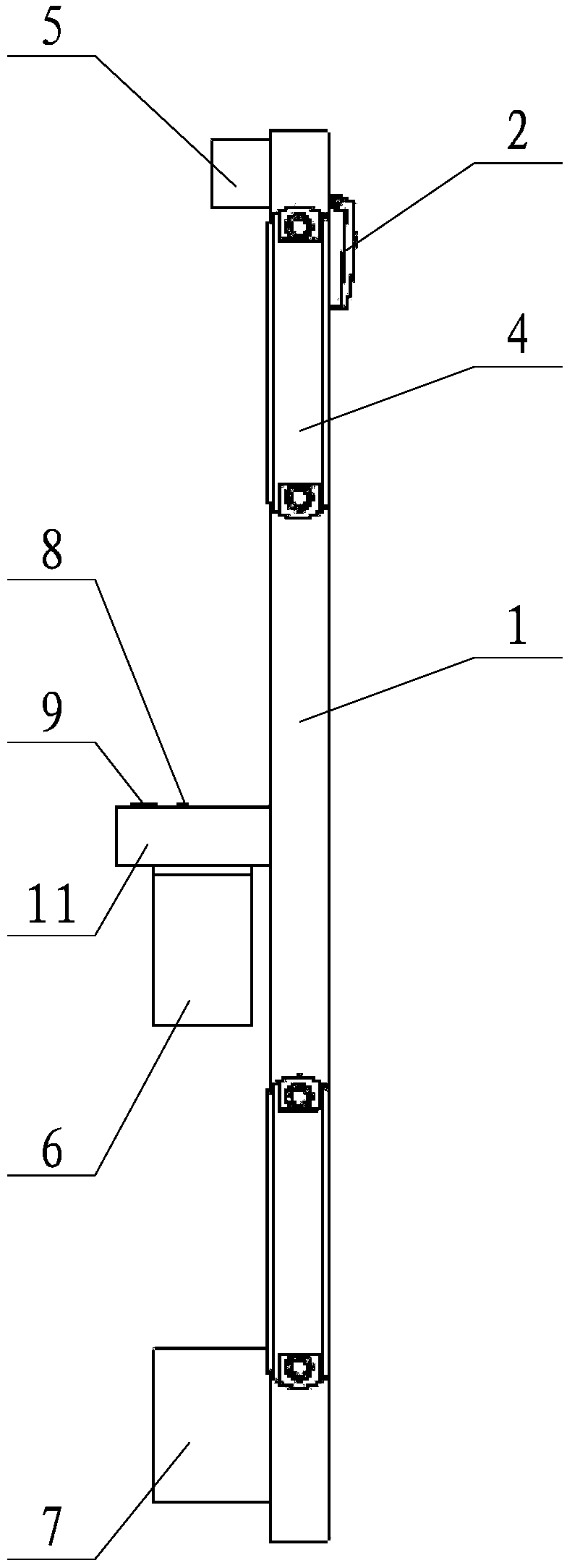 Axle rotation angle measuring device