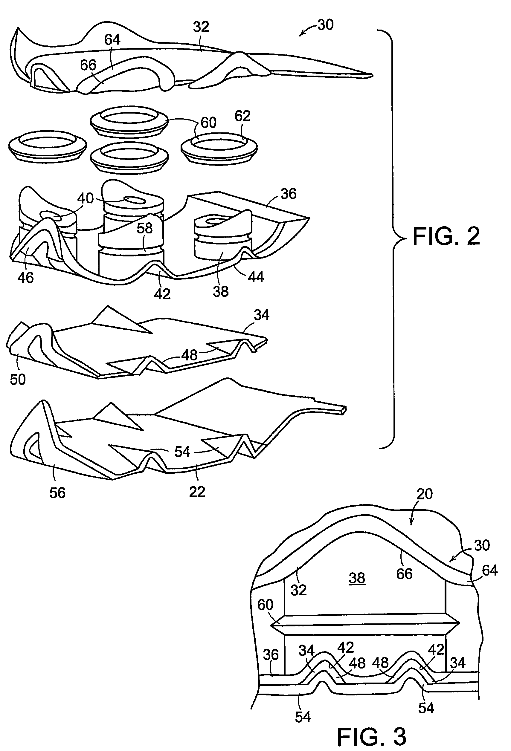 Article of footwear with support assembly having plate and indentations formed therein