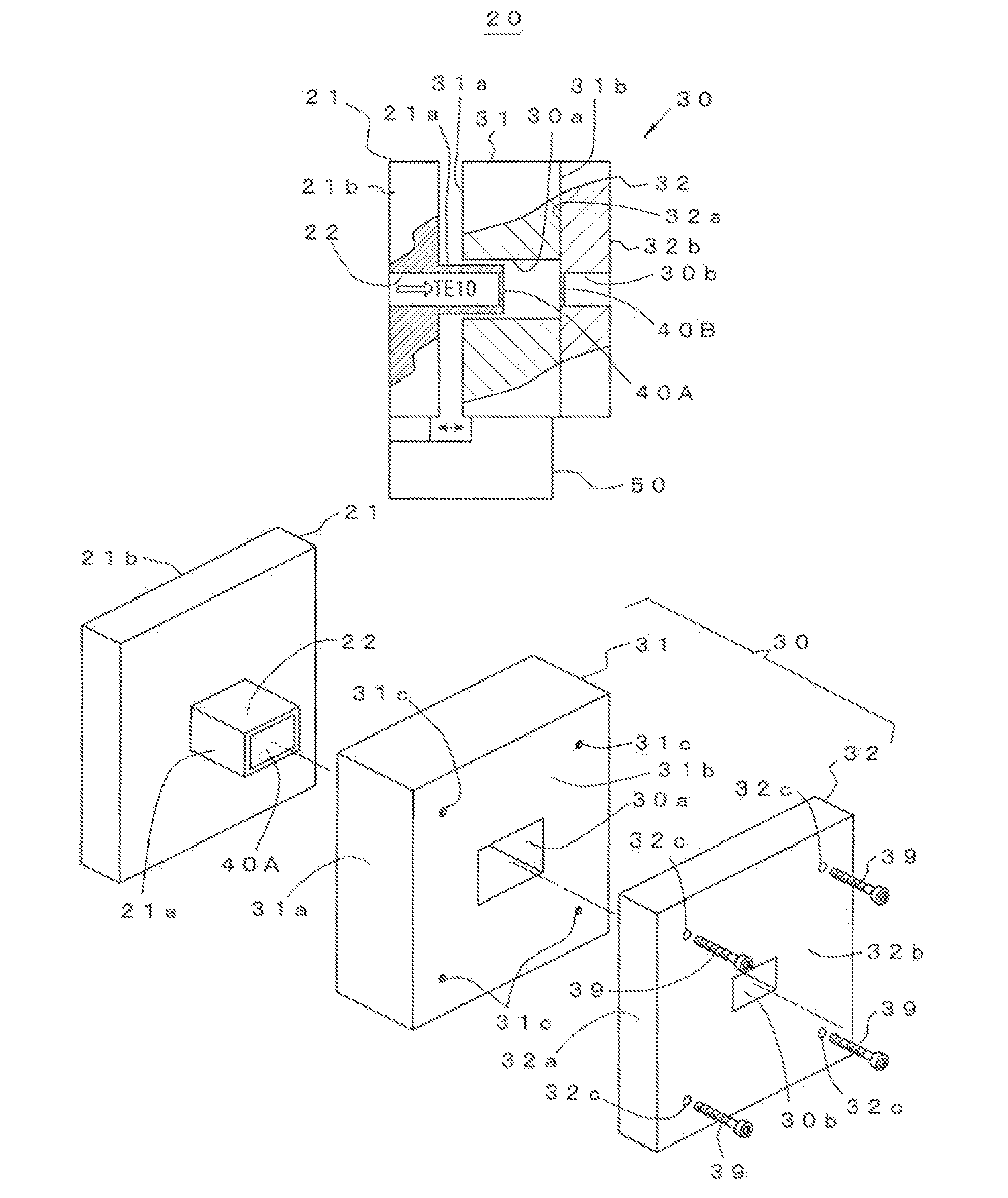 Millimeter waveband filter and method of manufacturing the same