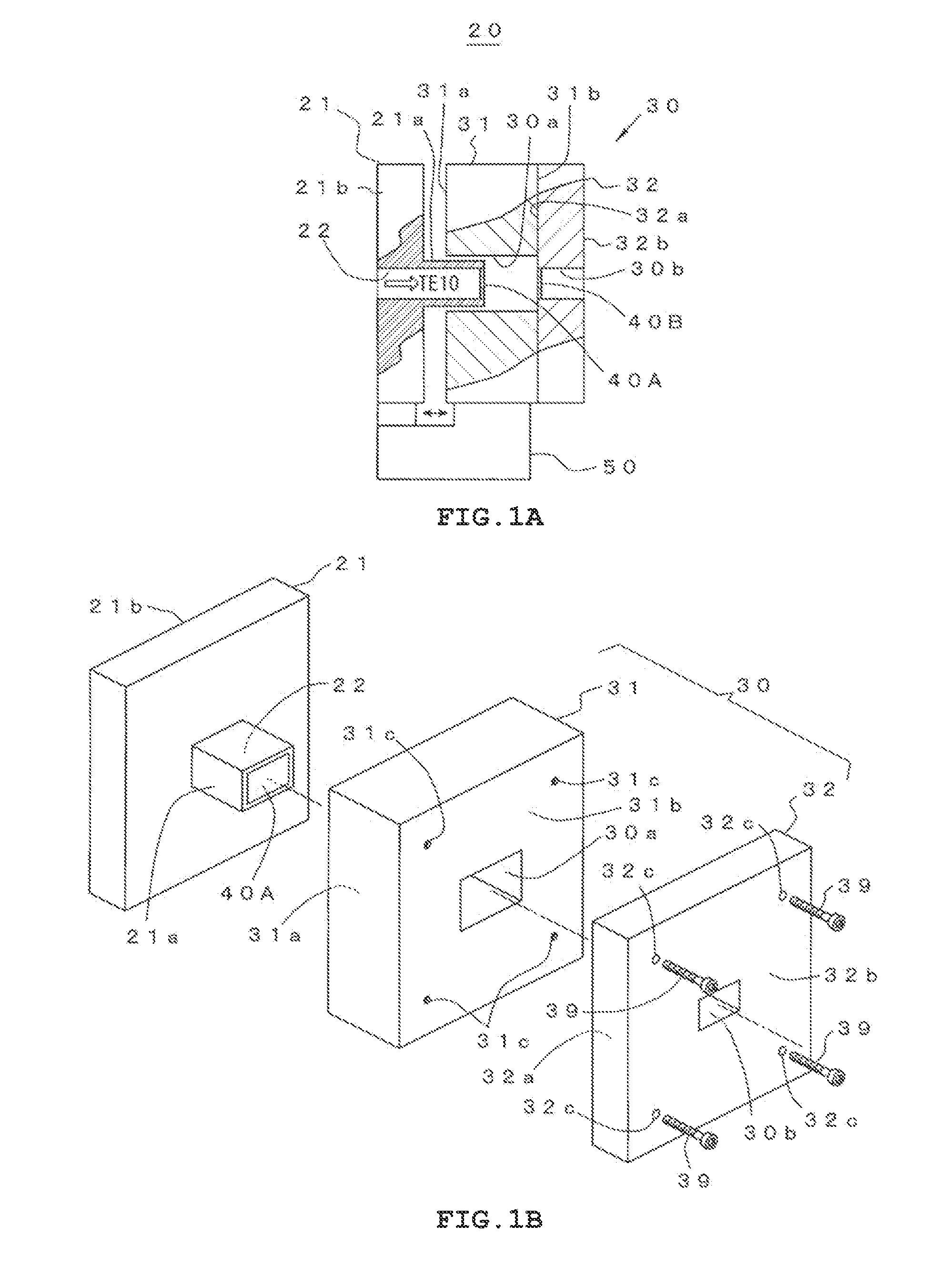 Millimeter waveband filter and method of manufacturing the same