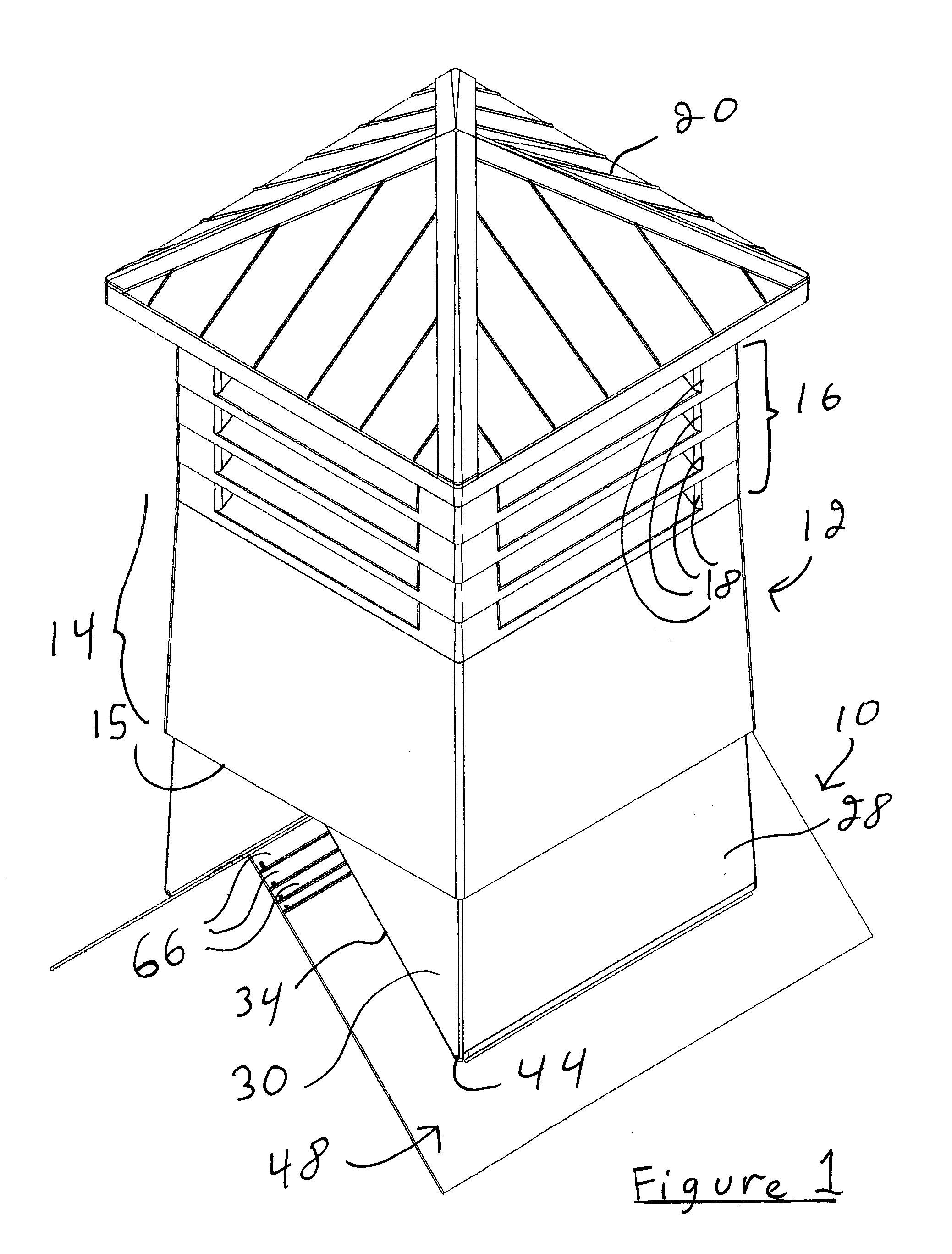 Adjustable roof ventilator base