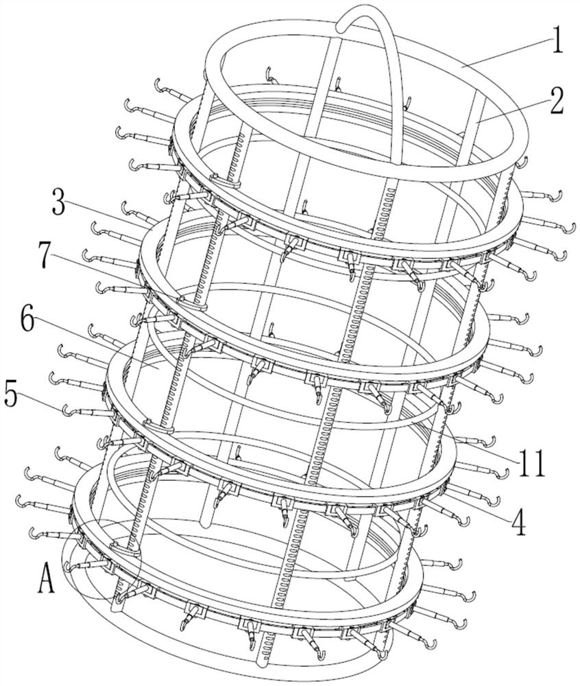 Electroplating hanging loading device convenient to adjust