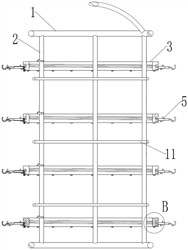 Electroplating hanging loading device convenient to adjust