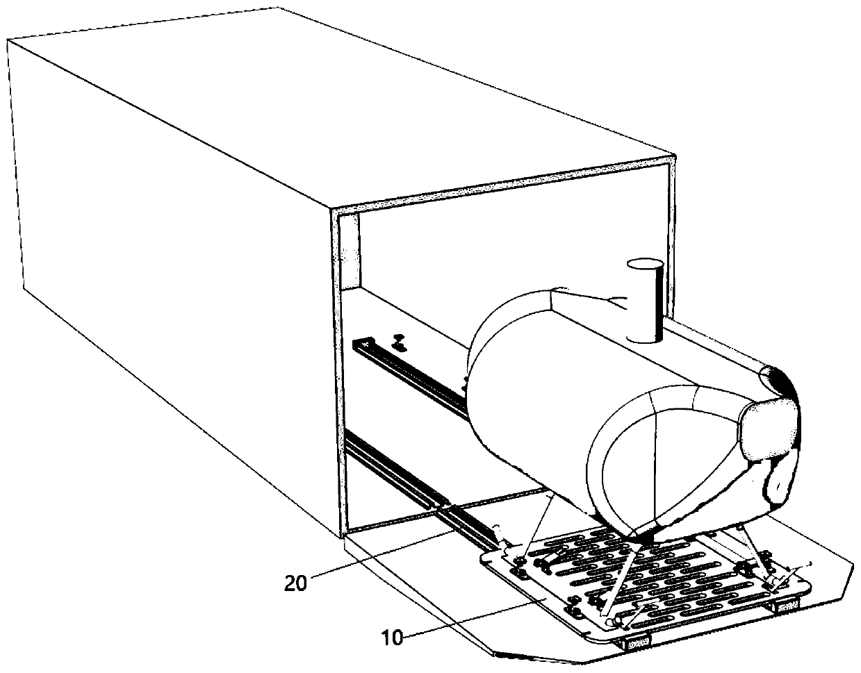 Loading and unloading system of UAV (unmanned aerial vehicle) transportation truck