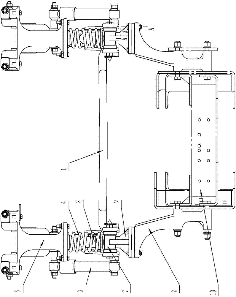 Suspension device for heavy-duty truck cab