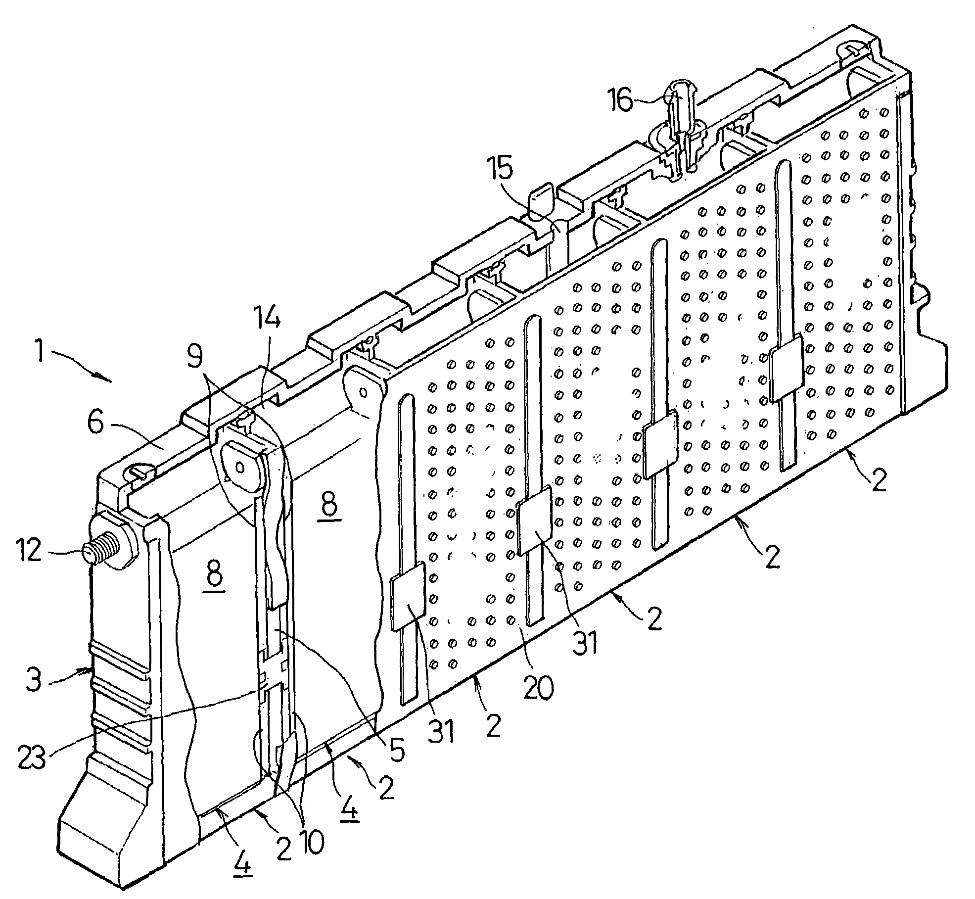 Prismatic sealed battery