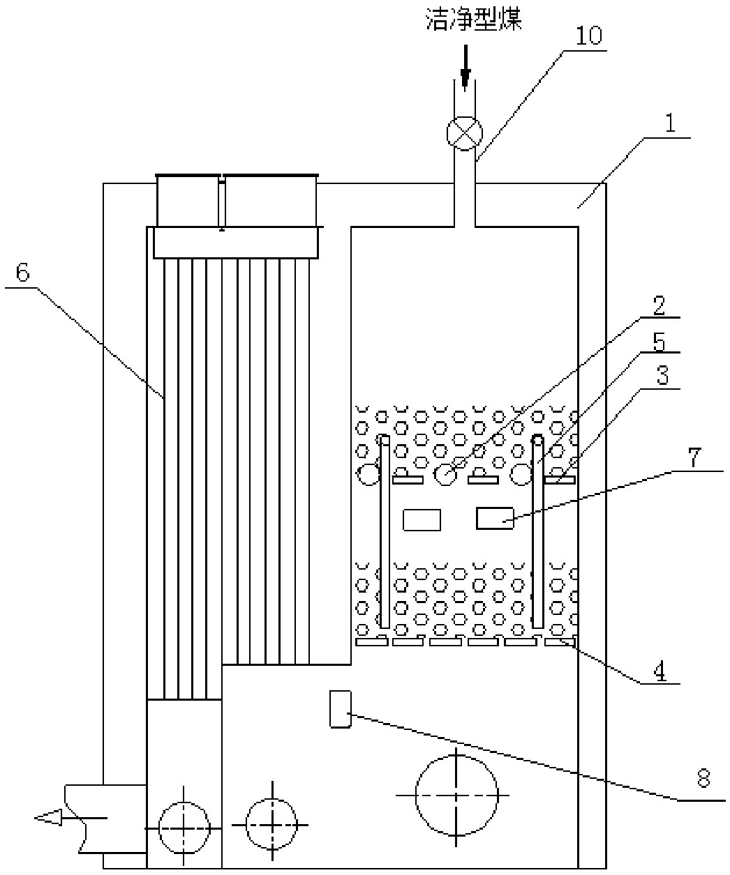 Pre-pyrolysis type heating stove for civil use and heating method thereof